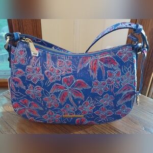 Brahmin NWT Vista Blue Torrone Shayna Crossbody Leather Handb…